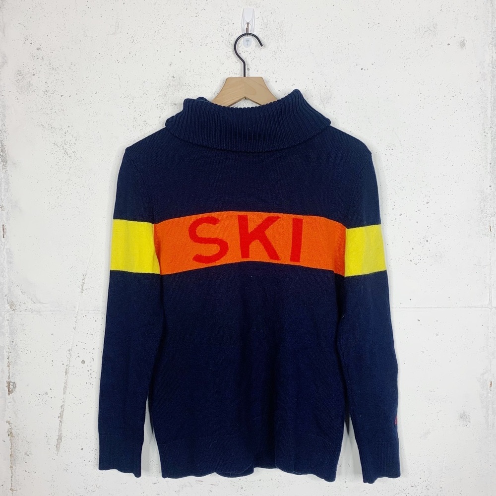 Perfect Moment Ski Turtle Neck Merino Wool Color Block Sweater